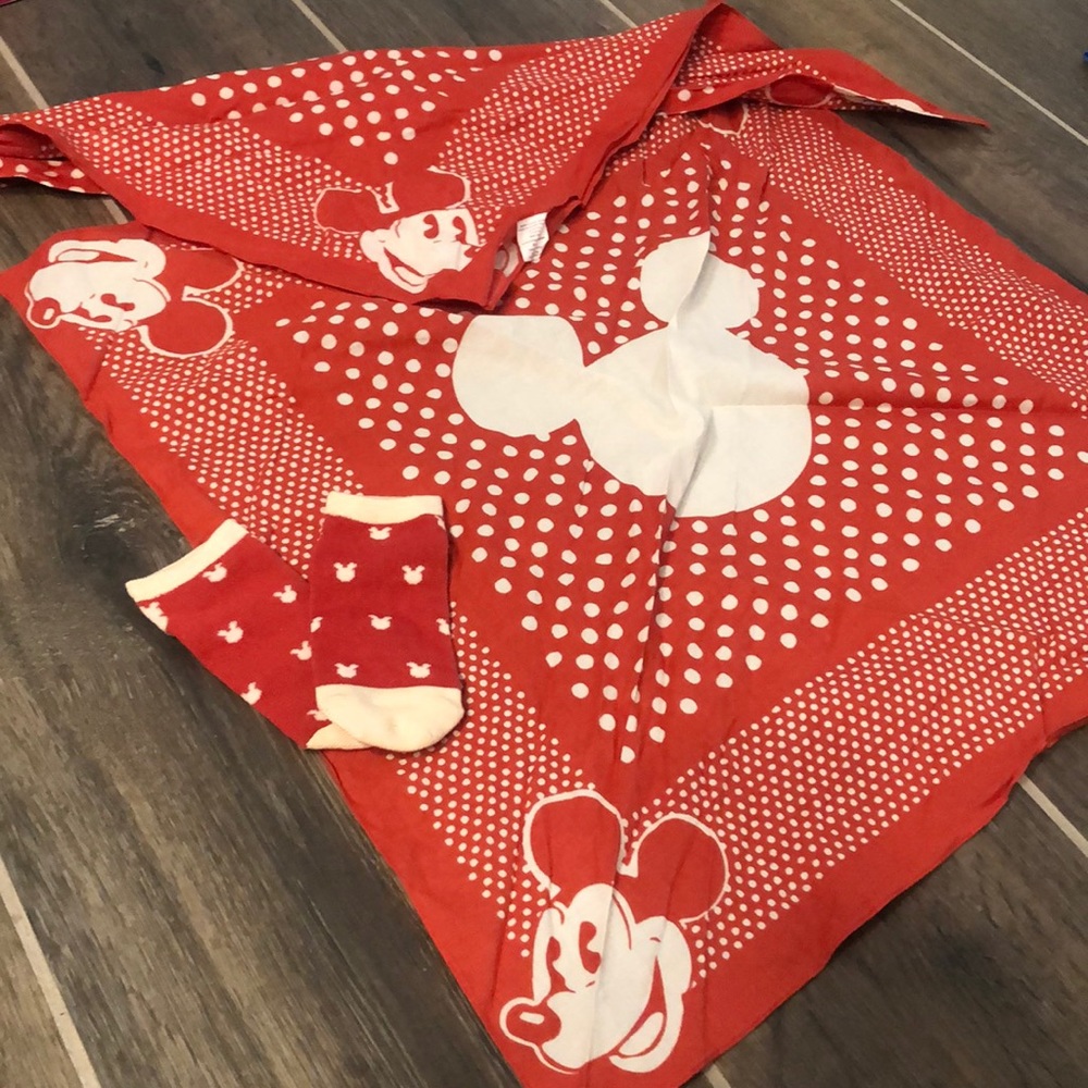 Mickey Mouse Disney infant socks and bandannas